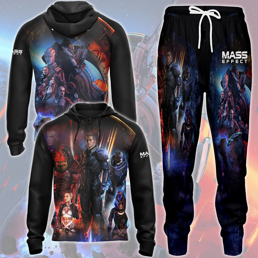 Mass Effect Legendary Edition Video Game All Over Printed T-shirt Tank Top Zip Hoodie Pullover Hoodie Hawaiian Shirt Beach Shorts Joggers   