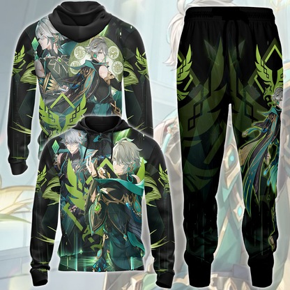 Genshin Impact Alhaitham Video Game All Over Printed T-shirt Tank Top Zip Hoodie Pullover Hoodie Hawaiian Shirt Beach Shorts Joggers