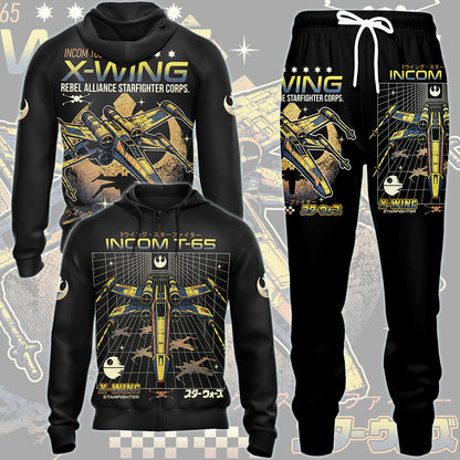 Star Wars X-Wing Star Fighter Video Game All Over Printed T-shirt Tank Top Zip Hoodie Pullover Hoodie Hawaiian Shirt Beach Shorts Joggers