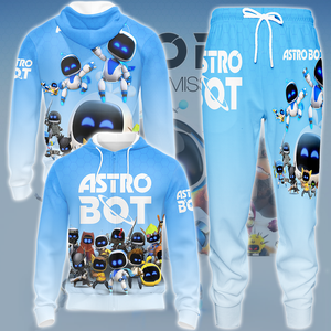 Astro Bot Video Game All Over Printed T-shirt Tank Top Zip Hoodie Pullover Hoodie Hawaiian Shirt Beach Shorts Joggers   