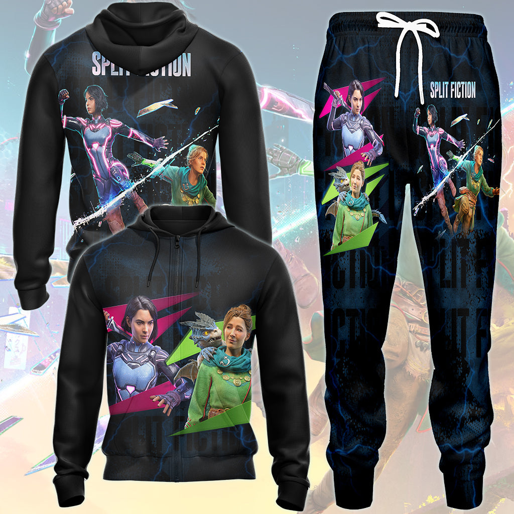 Split Fiction Video Game All Over Printed T-shirt Tank Top Zip Hoodie Pullover Hoodie Hawaiian Shirt Beach Shorts Joggers