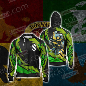 Harry Potter - Slytherin House Wacky Style Zip Up Hoodie