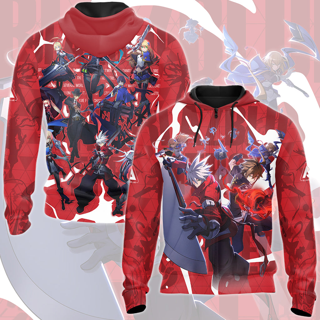 BlazBlue Entropy Effect Video Game All Over Printed T-shirt Tank Top Zip Hoodie Pullover Hoodie Hawaiian Shirt Beach Shorts Joggers