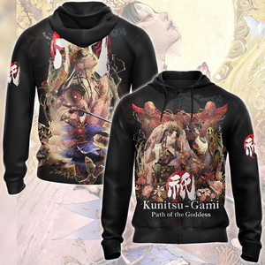 Kunitsu-Gami: Path of the Goddess Video Game All Over Printed T-shirt Tank Top Zip Hoodie Pullover Hoodie Hawaiian Shirt Beach Shorts Joggers Zip Hoodie S 