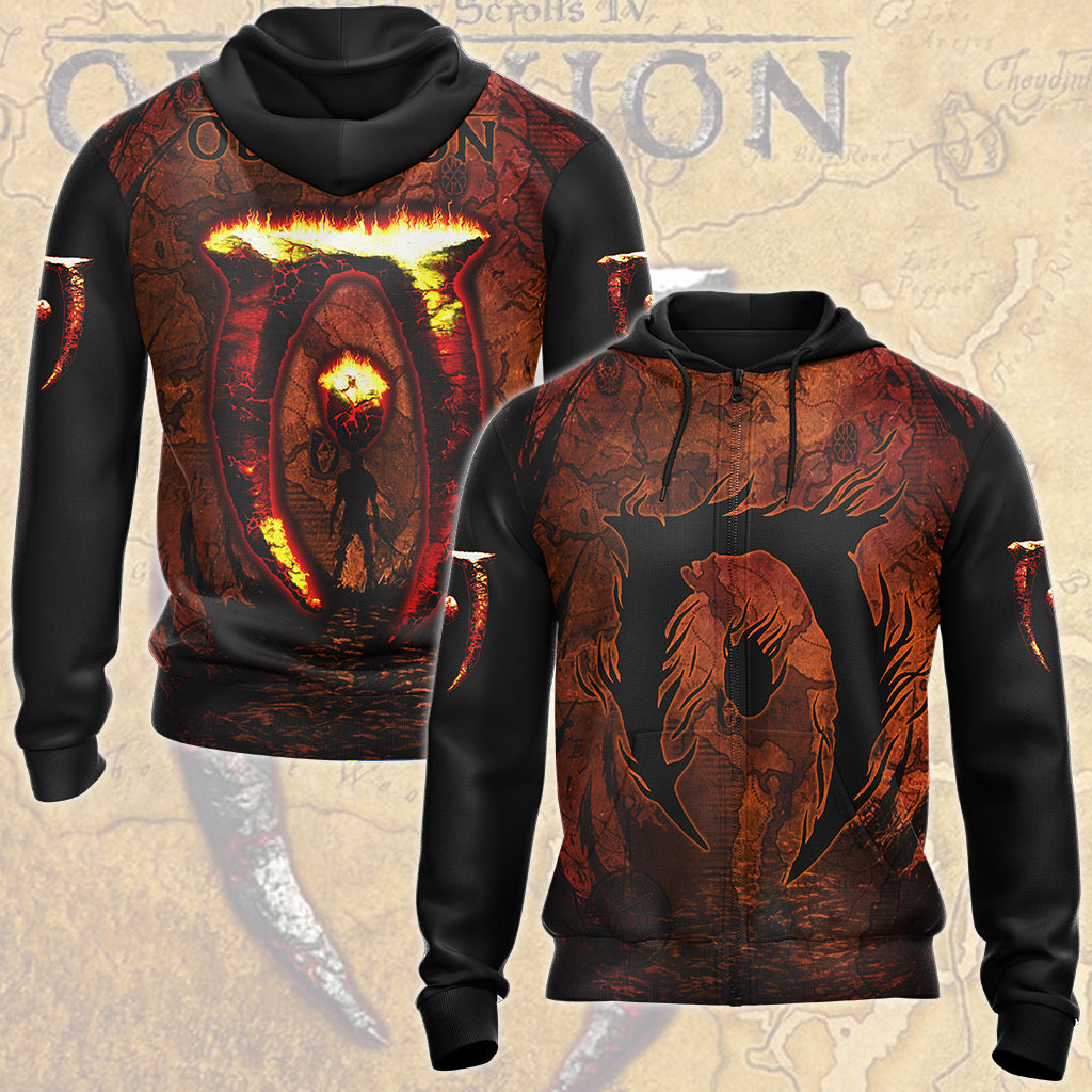 The Elder Scrolls IV: Oblivion Video Game All Over Printed T-shirt Tank Top Zip Hoodie Pullover Hoodie Hawaiian Shirt Beach Shorts Joggers Zip Hoodie