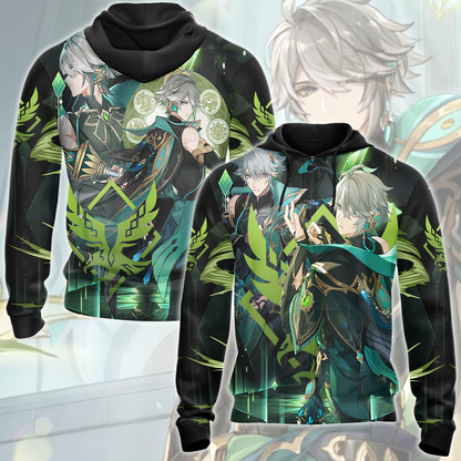 Genshin Impact Alhaitham Video Game All Over Printed T-shirt Tank Top Zip Hoodie Pullover Hoodie Hawaiian Shirt Beach Shorts Joggers Zip Hoodie