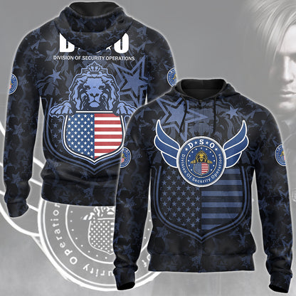 Resident Evil Division of Security Operations (D.S.O.) Video Game All Over Printed T-shirt Tank Top Zip Hoodie Pullover Hoodie Hawaiian Shirt Beach Shorts Joggers