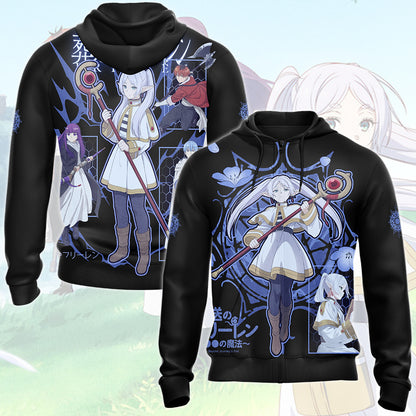 Frieren Anime Manga All Over Printed T-shirt Tank Top Zip Hoodie Pullover Hoodie Hawaiian Shirt Beach Shorts Joggers
