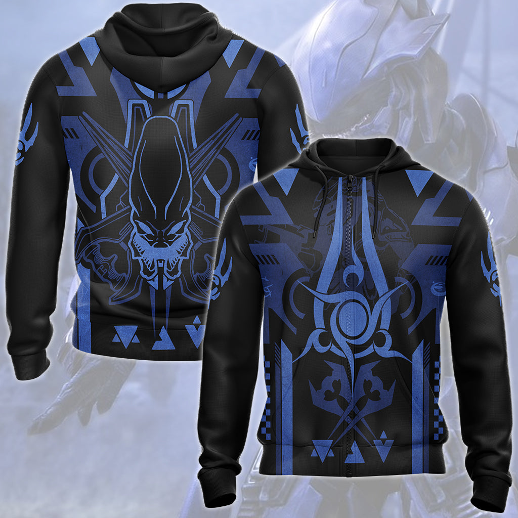 Halo Sangheili (Elite) Video Game All Over Printed T-shirt Tank Top Zip Hoodie Pullover Hoodie Hawaiian Shirt Beach Shorts Joggers