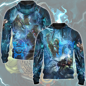 World Of Warcraft Thrall Video Game All Over Printed T-shirt Tank Top Zip Hoodie Pullover Hoodie Hawaiian Shirt Beach Shorts Joggers Zip Hoodie S 