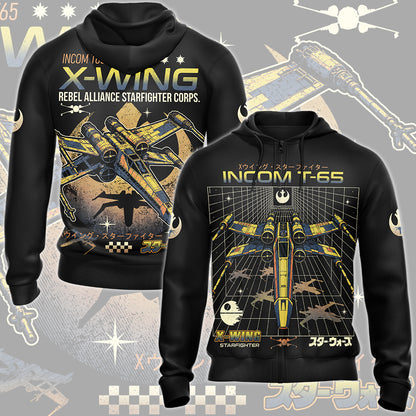 Star Wars X-Wing Star Fighter Video Game All Over Printed T-shirt Tank Top Zip Hoodie Pullover Hoodie Hawaiian Shirt Beach Shorts Joggers Zip Hoodie