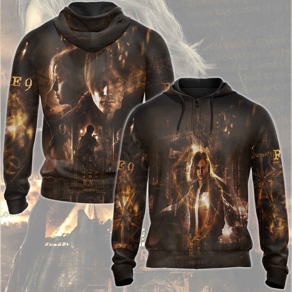 Resident Evil Requiem Video Game All Over Printed T-shirt Tank Top Zip Hoodie Pullover Hoodie Hawaiian Shirt Beach Shorts Joggers