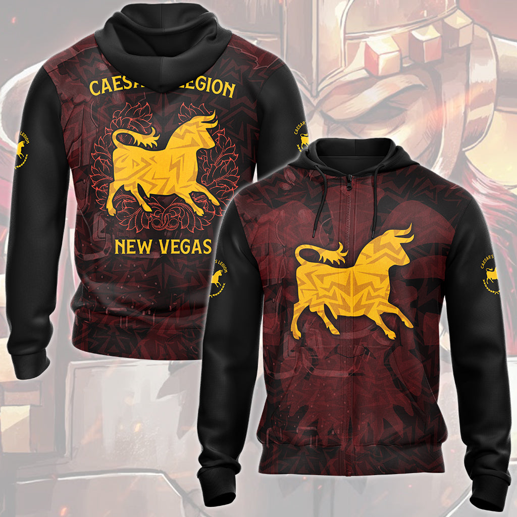Fallout Caesar's Legion Video Game All Over Printed T-shirt Tank Top Zip Hoodie Pullover Hoodie Hawaiian Shirt Beach Shorts Joggers