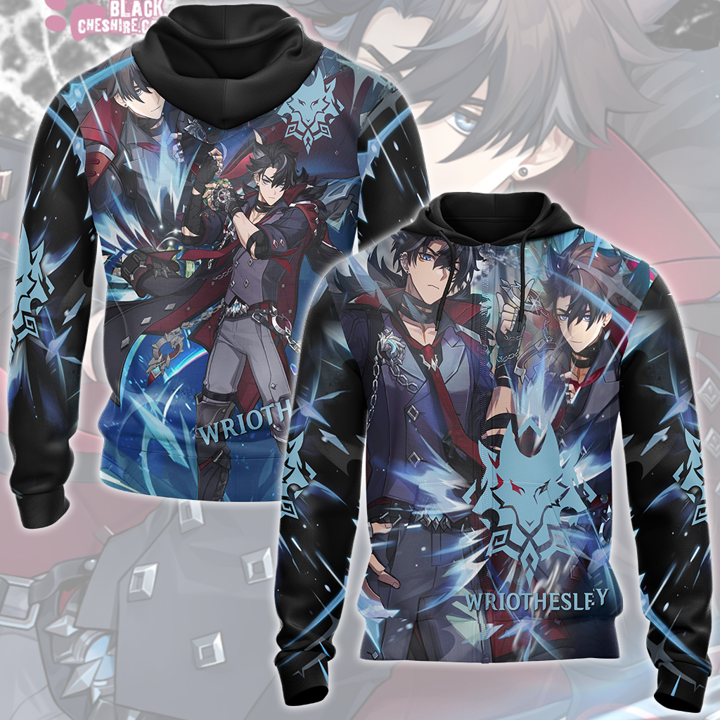 Genshin Impact Wriothesley Video Game All Over Printed T-shirt Tank Top Zip Hoodie Pullover Hoodie Hawaiian Shirt Beach Shorts Joggers Zip Hoodie