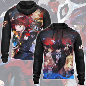 Persona 5 Royal Video Game All Over Printed T-shirt Tank Top Zip Hoodie Pullover Hoodie Hawaiian Shirt Beach Shorts Joggers Zip Hoodie S 