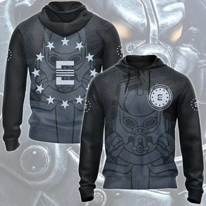 Fallout The Enclave Video Game All Over Printed T-shirt Tank Top Zip Hoodie Pullover Hoodie Hawaiian Shirt Beach Shorts Joggers