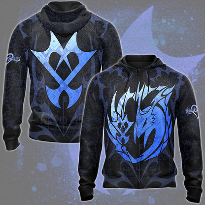 Kingdom Hearts Symbols The Unversed Emblem Video Game All Over Printed T-shirt Tank Top Zip Hoodie Pullover Hoodie Hawaiian Shirt Beach Shorts Joggers Zip Hoodie
