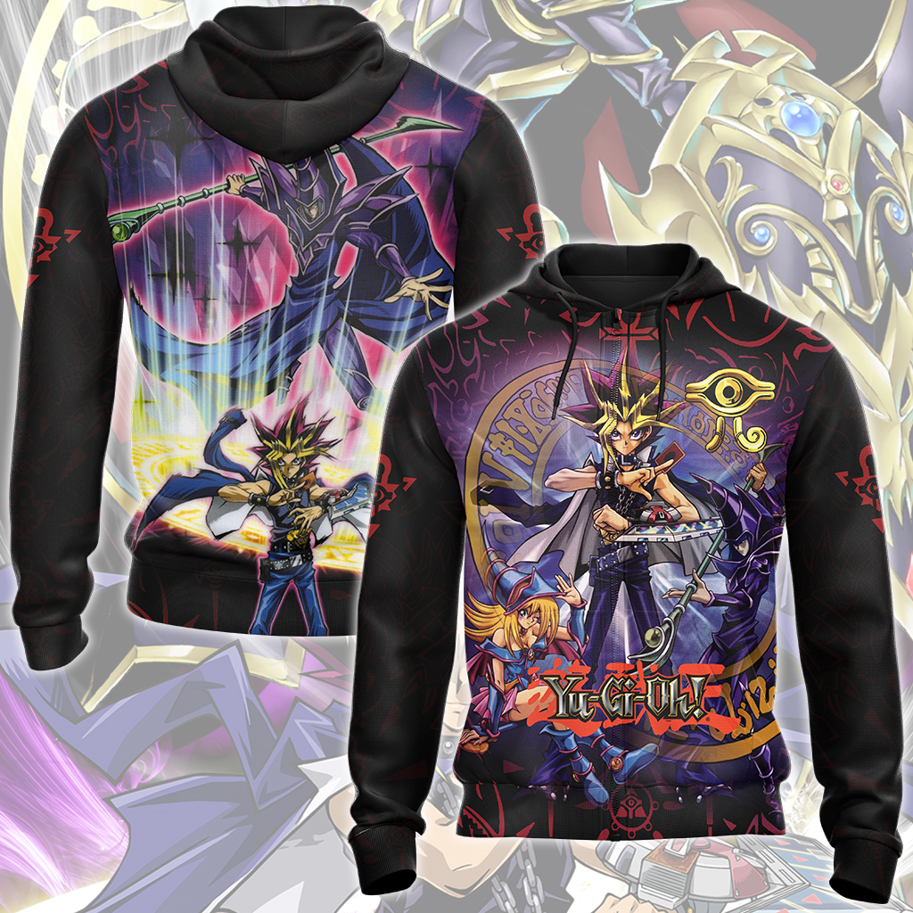Yu-Gi-Oh! Dark Magician Video Game All Over Printed T-shirt Tank Top Zip Hoodie Pullover Hoodie Hawaiian Shirt Beach Shorts Joggers Zip Hoodie
