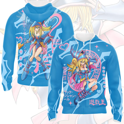 Yu-gi-oh! Dark Magician Girl Video Game All Over Printed T-shirt Tank Top Zip Hoodie Pullover Hoodie Hawaiian Shirt Beach Shorts Joggers Zip Hoodie