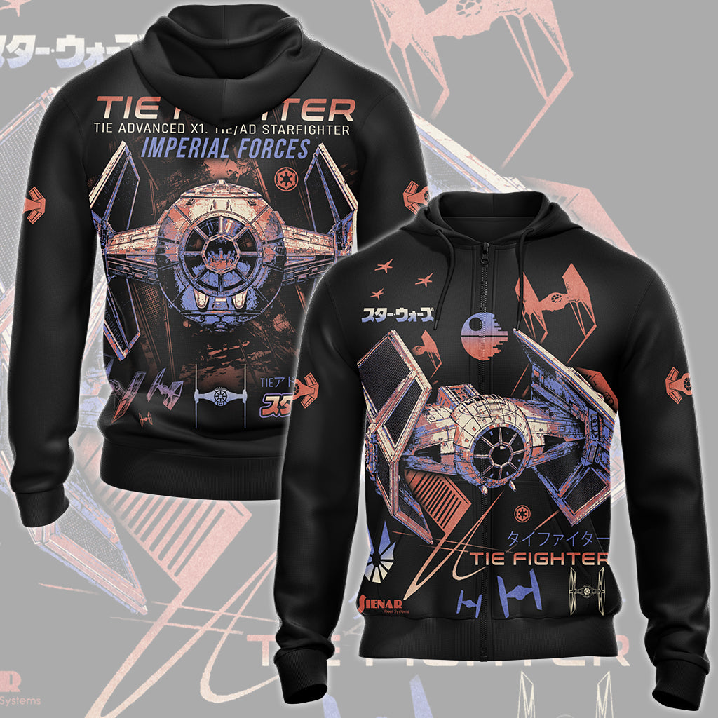 Star Wars Tie Advance Fighter Video Game All Over Printed T-shirt Tank Top Zip Hoodie Pullover Hoodie Hawaiian Shirt Beach Shorts Joggers Zip Hoodie