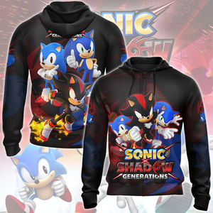 Sonic X Shadow Generations Video Game All Over Printed T-shirt Tank Top Zip Hoodie Pullover Hoodie Hawaiian Shirt Beach Shorts Joggers Zip Hoodie S 