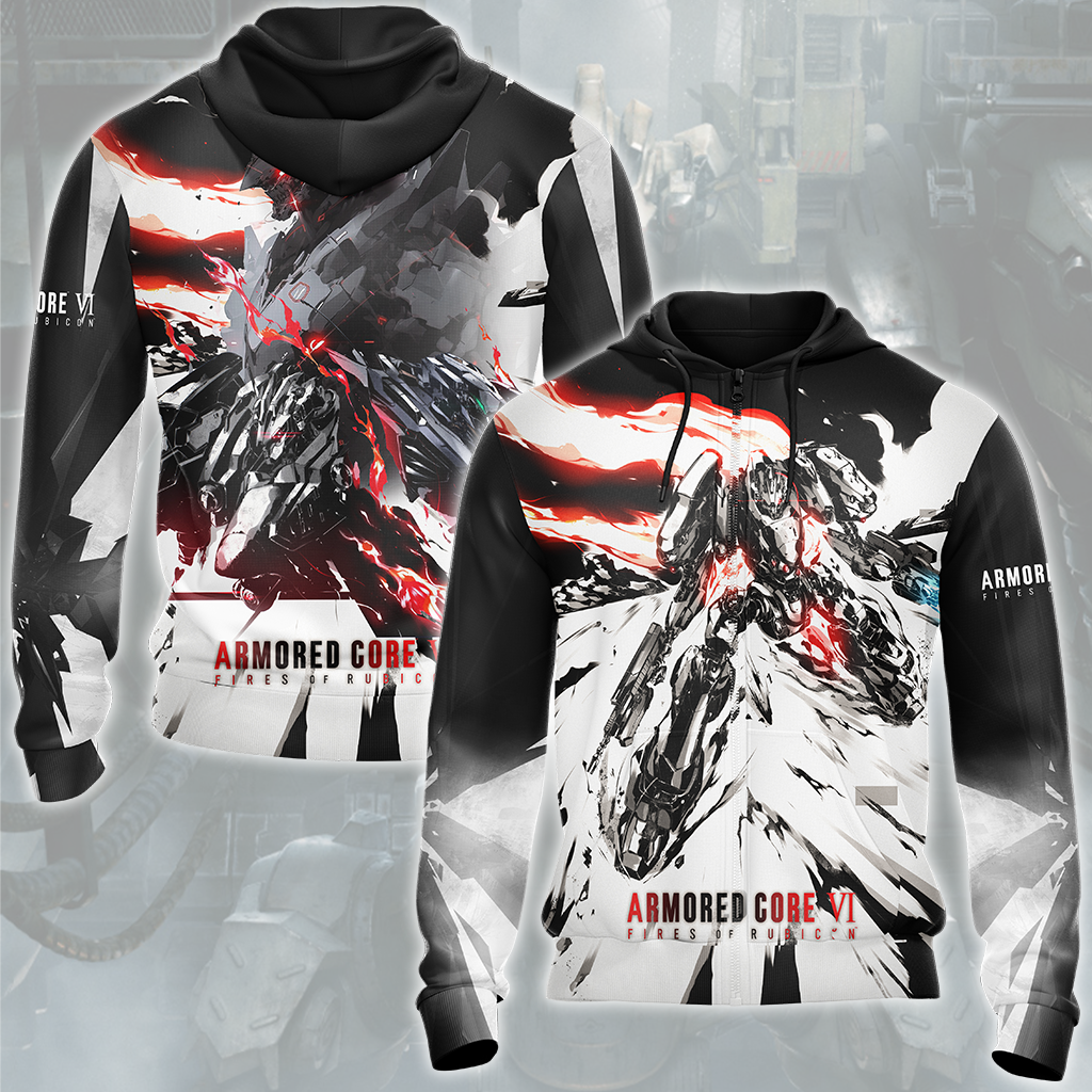 Armored Core VI: Fires of Rubicon Video Game All Over Printed T-shirt Tank Top Zip Hoodie Pullover Hoodie Hawaiian Shirt Beach Shorts Joggers Zip Hoodie