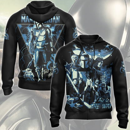 Star Wars Mandalorian 'This is the way' Movie Video Game All Over Printed T-shirt Tank Top Zip Hoodie Pullover Hoodie Hawaiian Shirt Beach Shorts Joggers