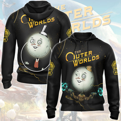The Outer Worlds Video Game All Over Printed T-shirt Tank Top Zip Hoodie Pullover Hoodie Hawaiian Shirt Beach Shorts Joggers Zip Hoodie