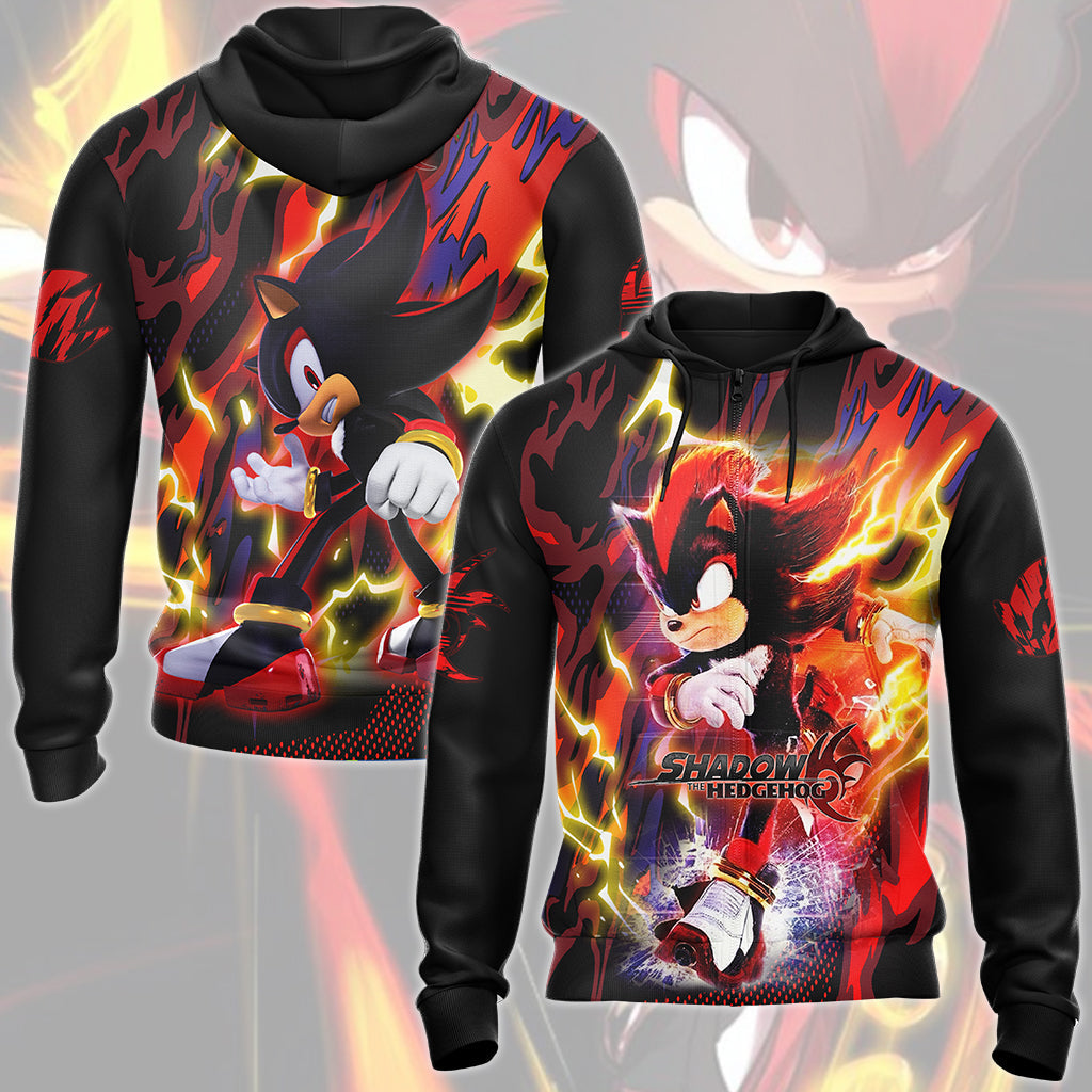 Shadow the Hedgehog (Sonic X) Video Game All Over Printed T-shirt Tank Top Zip Hoodie Pullover Hoodie Hawaiian Shirt Beach Shorts Joggers Zip Hoodie