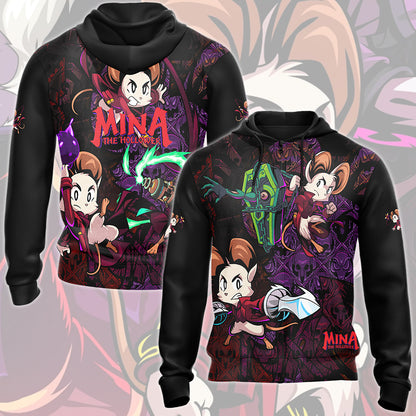 Mina the Hollower Video Game All Over Printed T-shirt Tank Top Zip Hoodie Pullover Hoodie Hawaiian Shirt Beach Shorts Joggers Zip Hoodie