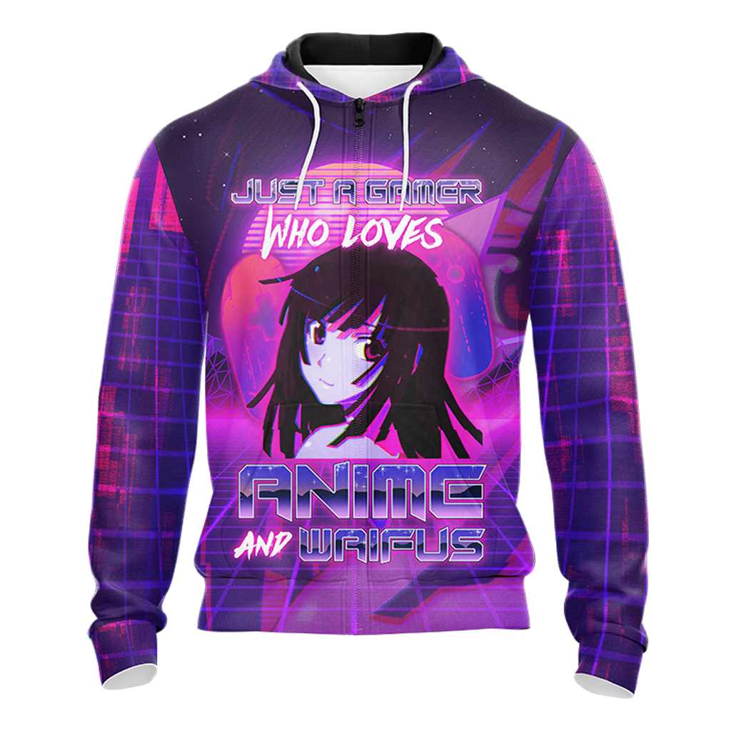 Just A Gamer Who Loves Anime And Waifus Unisex 3D T-shirt