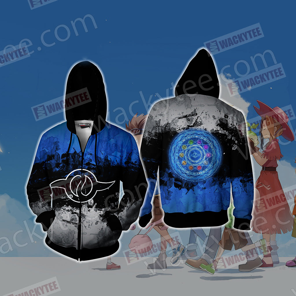 Digimon The Crest Of Friendship New Look 3D T-shirt Zip Hoodie