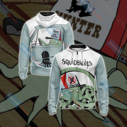 Squidbillies Unisex 3D T-shirt Zip Hoodie