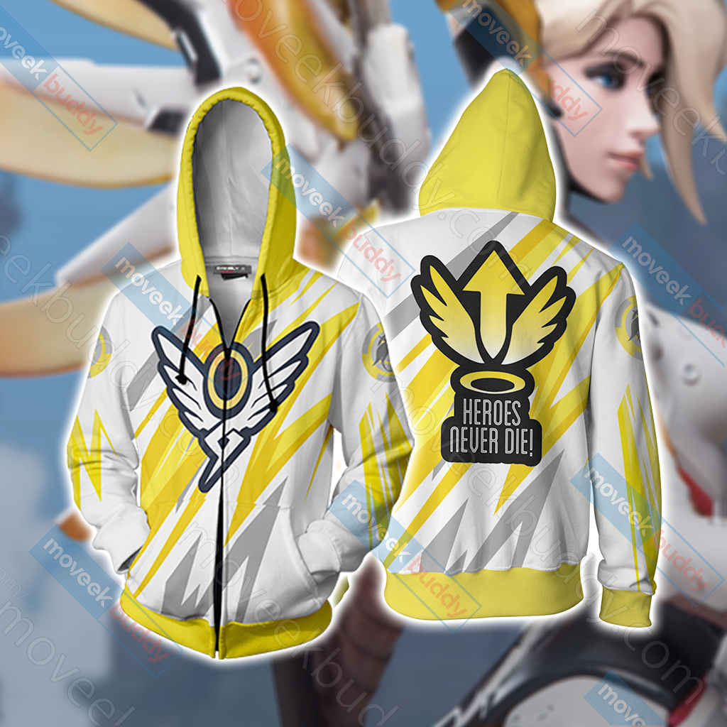 Overwatch - Mercy New Unisex 3D T-shirt Zip Hoodie