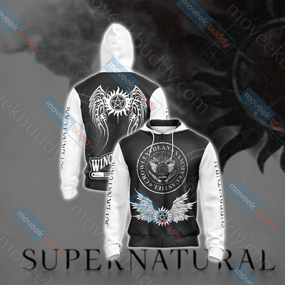 Supernatural Unisex 3D T-shirt Zip Hoodie
