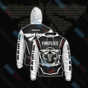 The Last of Us - The Fireflies Unisex 3D T-shirt Zip Hoodie XS 