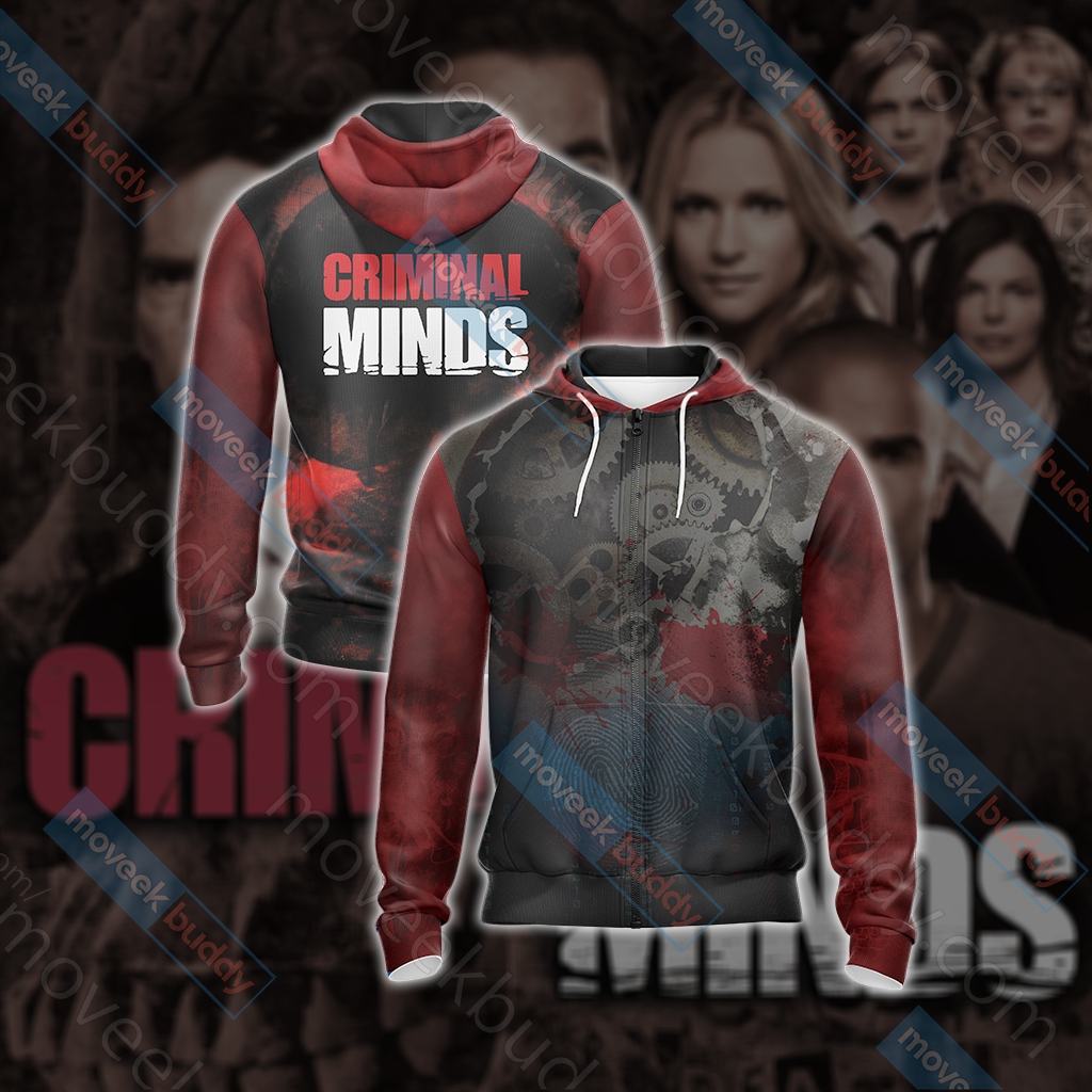 Criminal Minds Unisex 3D T-shirt Zip Hoodie