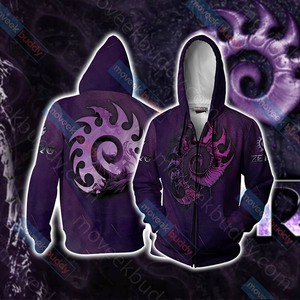 StarCraft - Zerg Symbol Unisex 3D T-shirt Zip Hoodie XS 