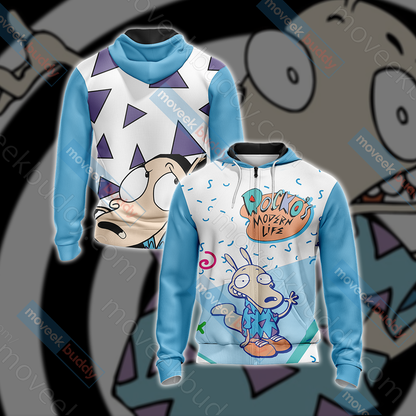 Rocko's Modern Life Unisex 3D T-shirt Zip Hoodie