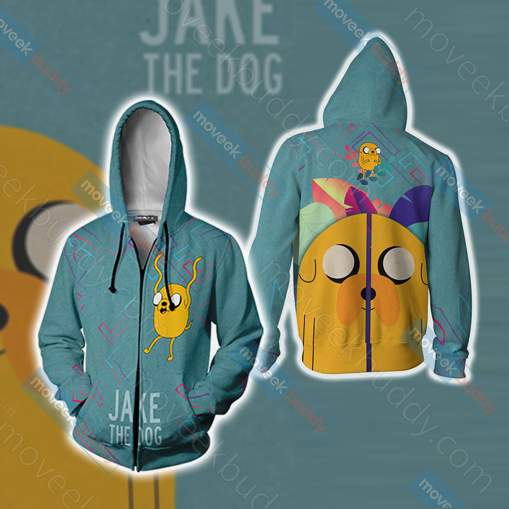 Adventure Time - Jake The Dog Unisex 3D T-shirt Zip Hoodie