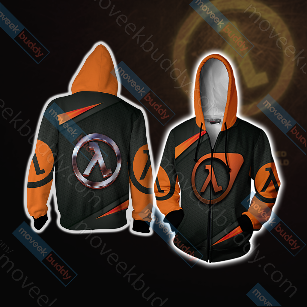 Half-Life New Unisex 3D T-shirt Zip Hoodie