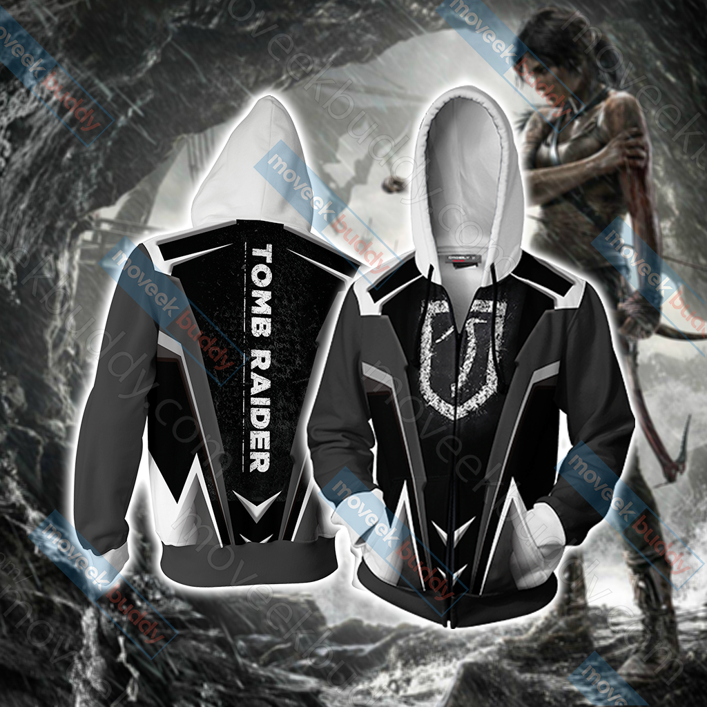 Tomb Raider Unisex 3D T-shirt Zip Hoodie