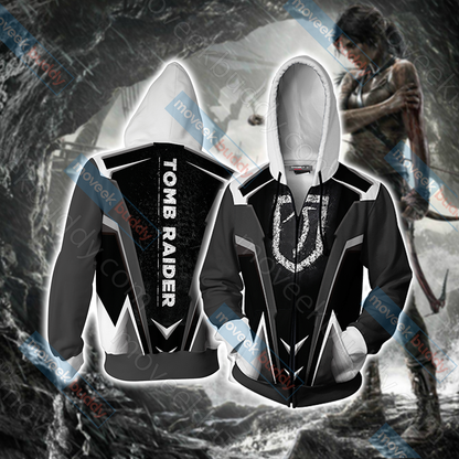 Tomb Raider Unisex 3D T-shirt Zip Hoodie