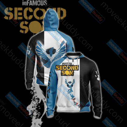 Infamous: Second Son - Karma Symbol Unisex 3D T-shirt Zip Hoodie XS 