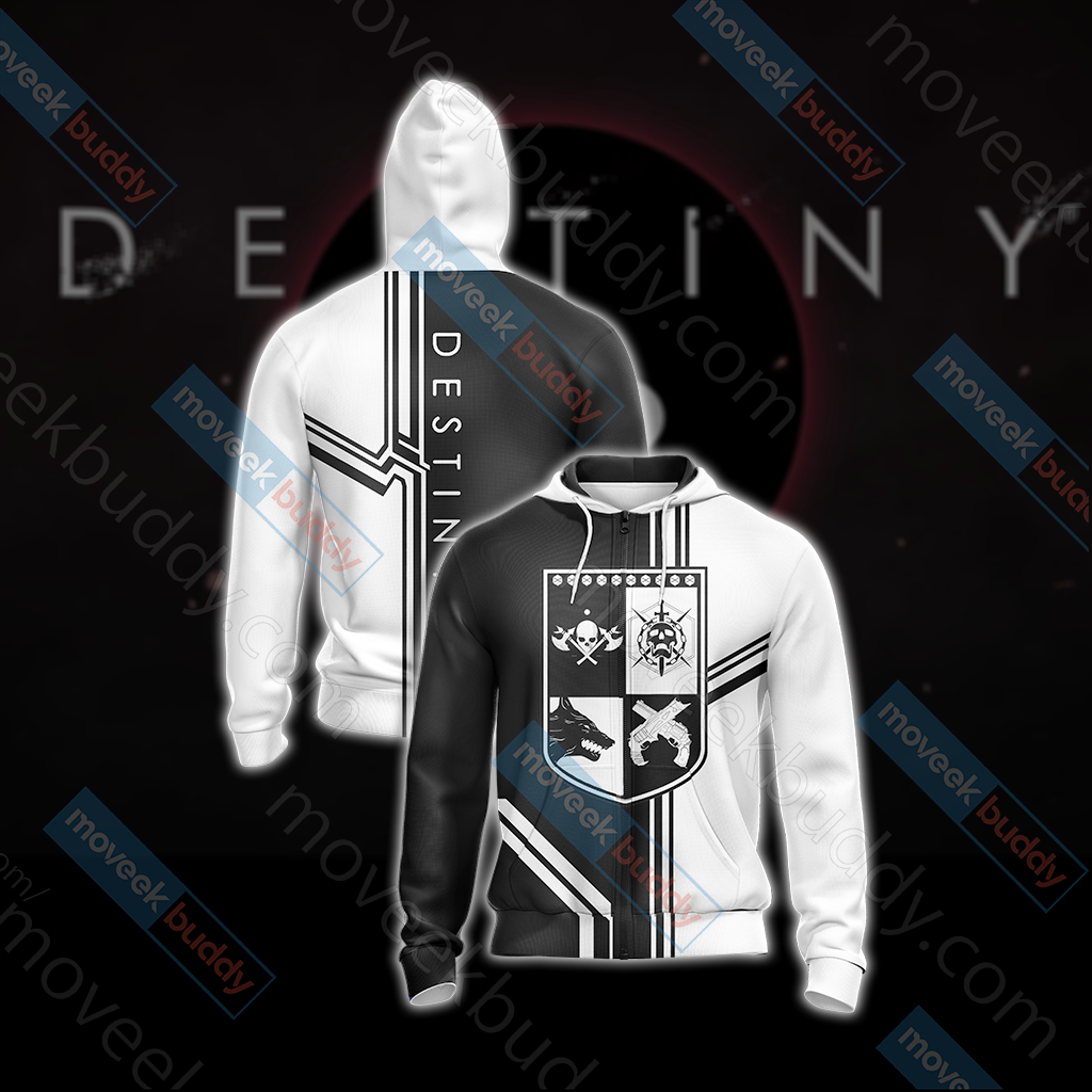 Destiny New Look Unisex 3D T-shirt Zip Hoodie