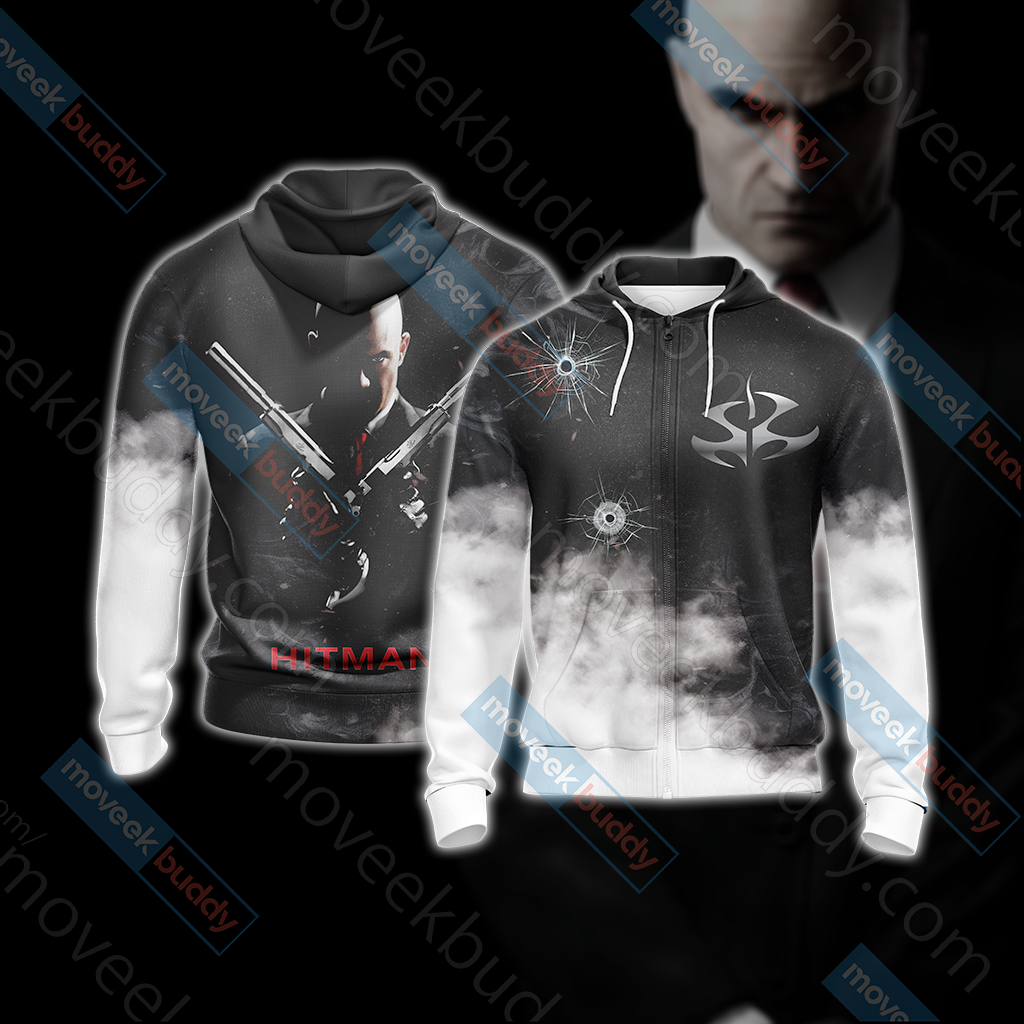 Hitman Unisex 3D T-shirt Zip Hoodie
