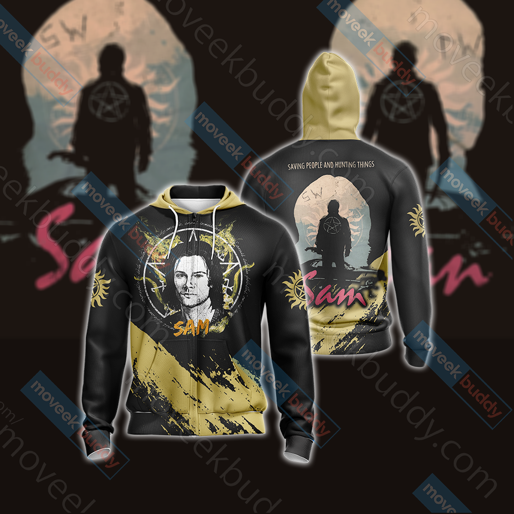 Supernatural - Sam Unisex 3D T-shirt Zip Hoodie
