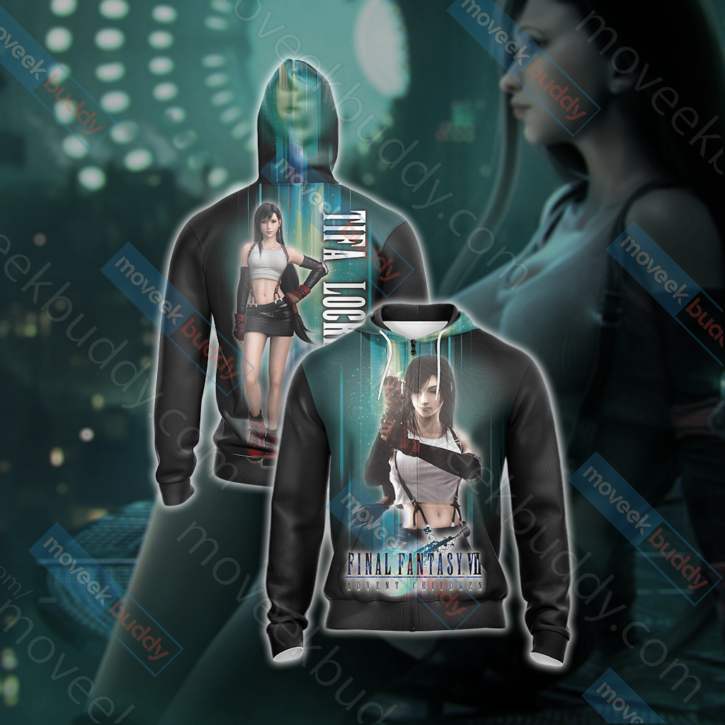 Final Fantasy VII - Tifa Lockhart Unisex Zip Hoodie T-shirt Pullover Hoodie Zip Hoodie