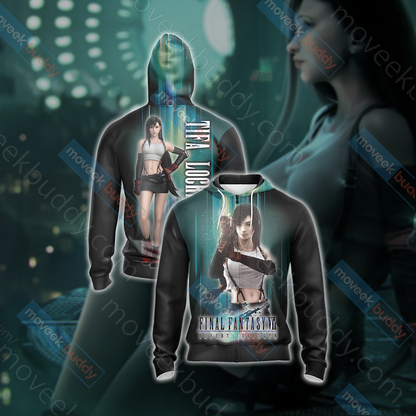 Final Fantasy VII - Tifa Lockhart Unisex Zip Hoodie T-shirt Pullover Hoodie Zip Hoodie