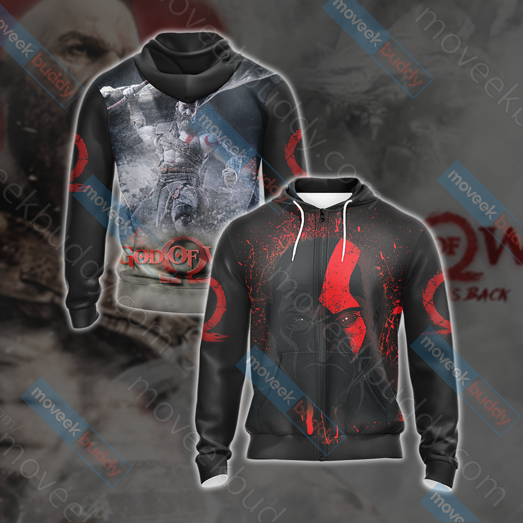 God Of War New Look Unisex 3D T-shirt Zip Hoodie